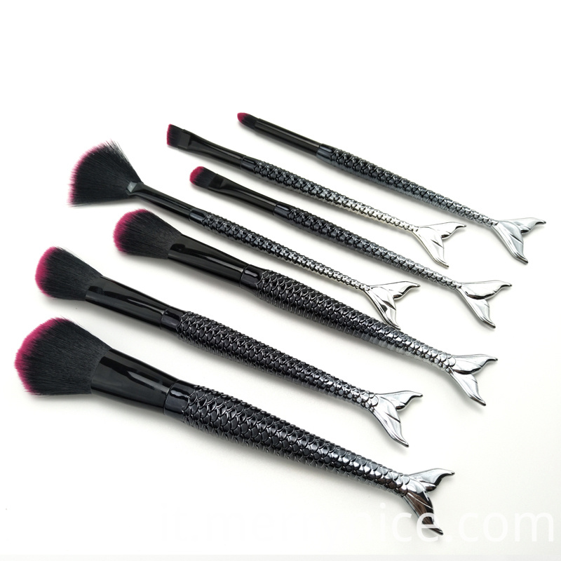 Set di pennelli trucco sirena Mermaid Makeup Brush Set